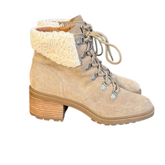 Lucky Brand Shoes - Lucky Brand - Demia Dune Oiled Suede - Heeled Booties - Womens Size 9M